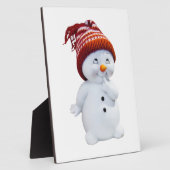 CUTE PLAYFUL SNOWMAN FOTOPLAAT (Zijkant)