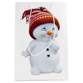 CUTE PLAYFUL SNOWMAN MEDIUM CADEAUZAKJE (Voorkant)