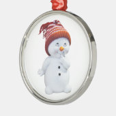 CUTE PLAYFUL SNOWMAN METALEN ORNAMENT (Links)