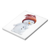 CUTE PLAYFUL SNOWMAN NOTITIEBLOK (Linkerzijde)