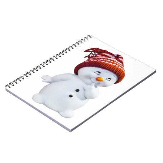 CUTE PLAYFUL SNOWMAN NOTITIEBOEK (Linkerzijde)