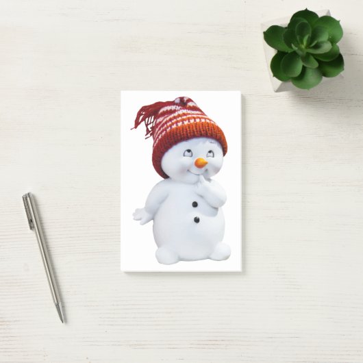 CUTE PLAYFUL SNOWMAN POST-IT® NOTES (Kantoor)