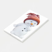 CUTE PLAYFUL SNOWMAN POST-IT® NOTES (Schuin)