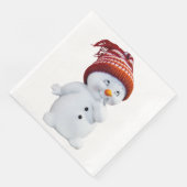 CUTE PLAYFUL SNOWMAN SERVET (Hoek)