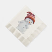 CUTE PLAYFUL SNOWMAN SERVETTEN (Hoek)