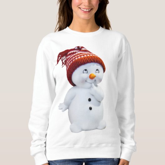 CUTE PLAYFUL SNOWMAN TRUI (Voorkant)