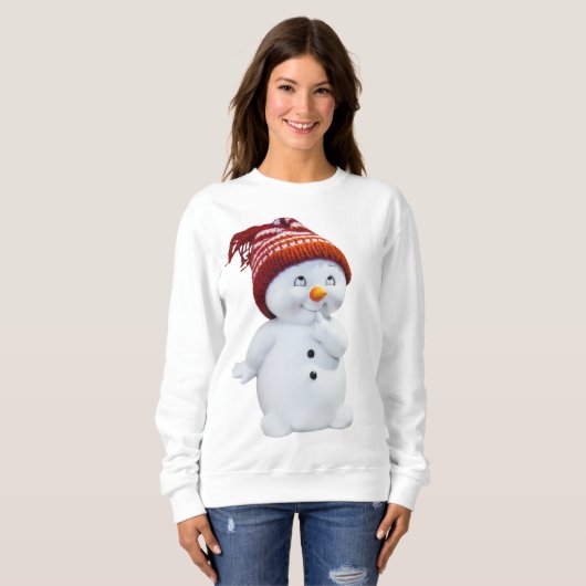 CUTE PLAYFUL SNOWMAN TRUI (Voorkant volledig)