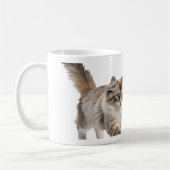 cute pluizige kat koffiemok (Links)