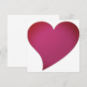 Cute plum big hart moderne Valentijnsdag card (Voorkant / Achterkant)