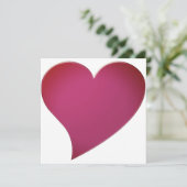 Cute plum big hart moderne Valentijnsdag card (Staand voorkant)