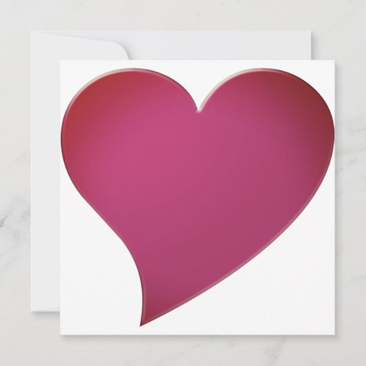 Cute plum big hart moderne Valentijnsdag card (Voorkant)