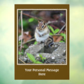Cute Plump Chipmunk Persoonlijk Raamsticker (Vel 3)