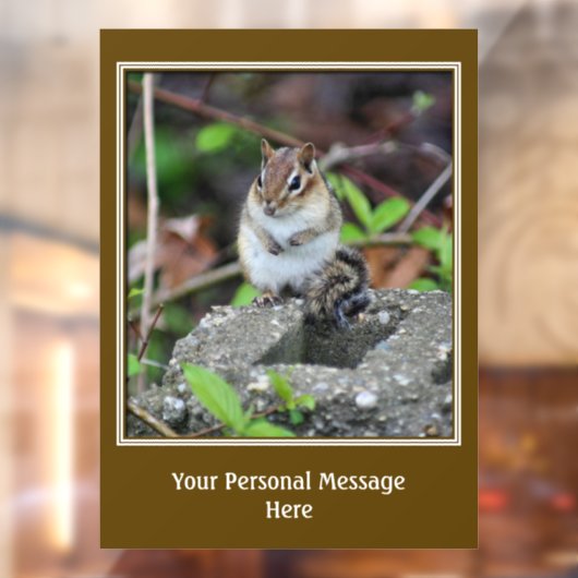 Cute Plump Chipmunk Persoonlijk Raamsticker (Vel 2)