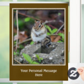 Cute Plump Chipmunk Persoonlijk Raamsticker (Huis)