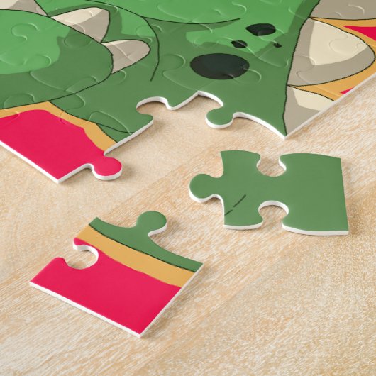 Cute Plush Dinosaur Puzzle for Kids Legpuzzel (Zijkant)