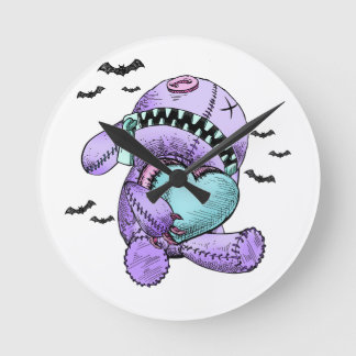 Cute Plush Pastel Gothic Love Wall Clock Decor Ronde Klok