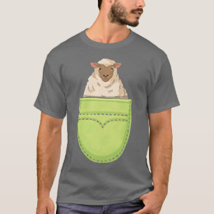 Cute Pocket Boerderij Animal Farmer Farming Sheep T-shirt