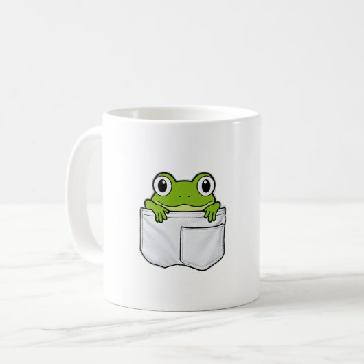 Cute Pocket Frog Koffiemok (Voorkant links)