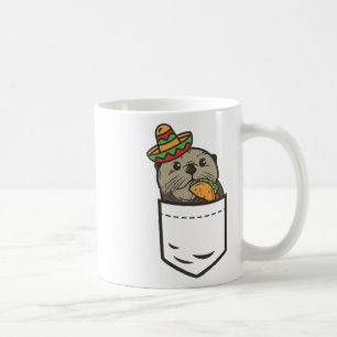 Cute Pocket Otter Cinco de Mayo Shirt Mexican Anim Koffiemok