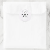 Cute Pocket Puppy Dog Ronde Sticker (Tas)