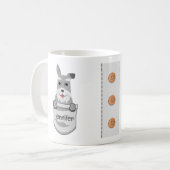 Cute Pocket Puppy Miniatuur Schnauzer Voeg onze na Koffiemok (Voorkant links)