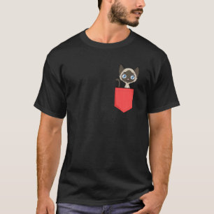 Cute Pocket Siamese Cat Shirt Siamese Cat Pocke