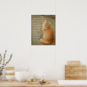Cute Poem Oranje Kitten Cat Poster (Keuken)