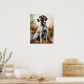Cute Pointer Hond Kunstprint Poster (Keuken)