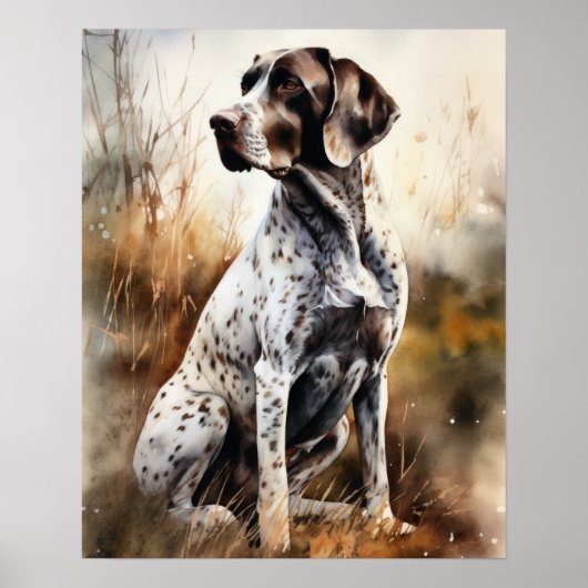 Cute Pointer Hond Kunstprint Poster (Voorkant)