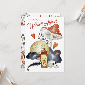 Cute Poison Mushroom Woongele affair Halloween Par Kaart