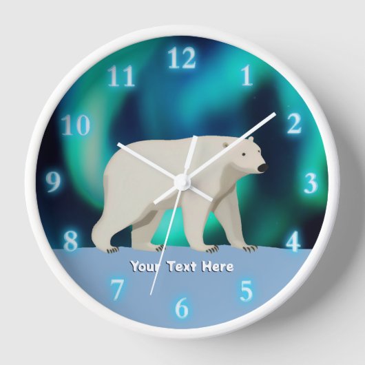 Cute Polar Bear and Northern Lights (Voorkant)