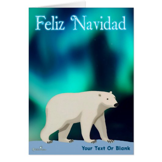 Cute Polar Bear and Northern Lights (Voorkant)