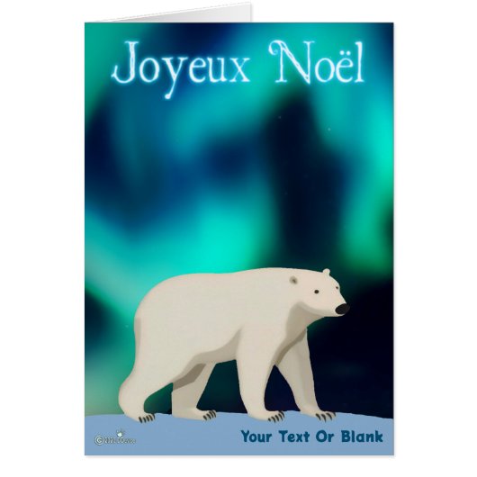Cute Polar Bear and Northern Lights (Voorkant)