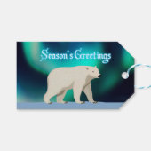 Cute Polar Bear and Northern Lights Cadeaulabel (Voorkant (Horizontaal))