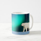 Cute Polar Bear and Northern Lights Koffiemok (Voorkant rechts)