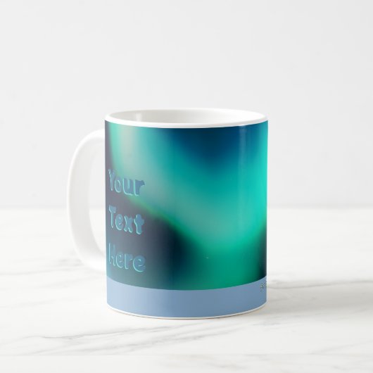 Cute Polar Bear and Northern Lights Koffiemok (Voorkant links)