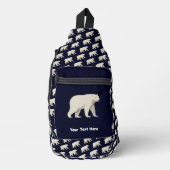 Cute Polar Bear and Northern Lights Sling Bag (Voorkant)