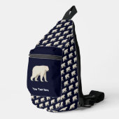Cute Polar Bear and Northern Lights Sling Bag (Rechterhoek)