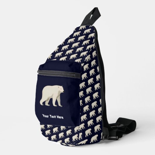 Cute Polar Bear and Northern Lights Sling Bag (Rechterhoek)