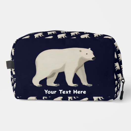 Cute Polar Bear and Northern Lights Toilettasje (Voorkant)