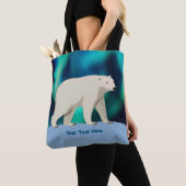 Cute Polar Bear and Northern Lights Tote Bag (Dichtbij)