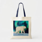 Cute Polar Bear and Northern Lights Tote Bag (Voorkant)