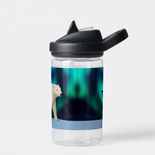 Cute Polar Bear and Northern Lights Waterfles (Links)