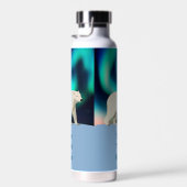 Cute Polar Bear and Northern Lights Waterfles (Rechts)