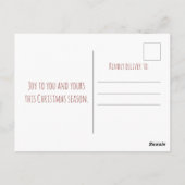 Cute polar bear build a snowman, Christmas  Briefkaart (Achterkant)