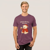 Cute Polar Bear Christmas – Cozy Winter Gift Desig Tri-Blend Shirt (Voorkant volledig)