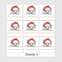 Cute Polar Bear Christmas Label