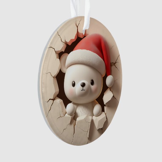 Cute Polar Bear Double-Sided Holiday  Ornament (voorkant)