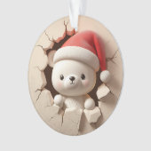 Cute Polar Bear Double-Sided Holiday  Ornament (voorkant)