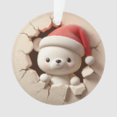 Cute Polar Bear Double-Sided Holiday  Ornament (voorkant)